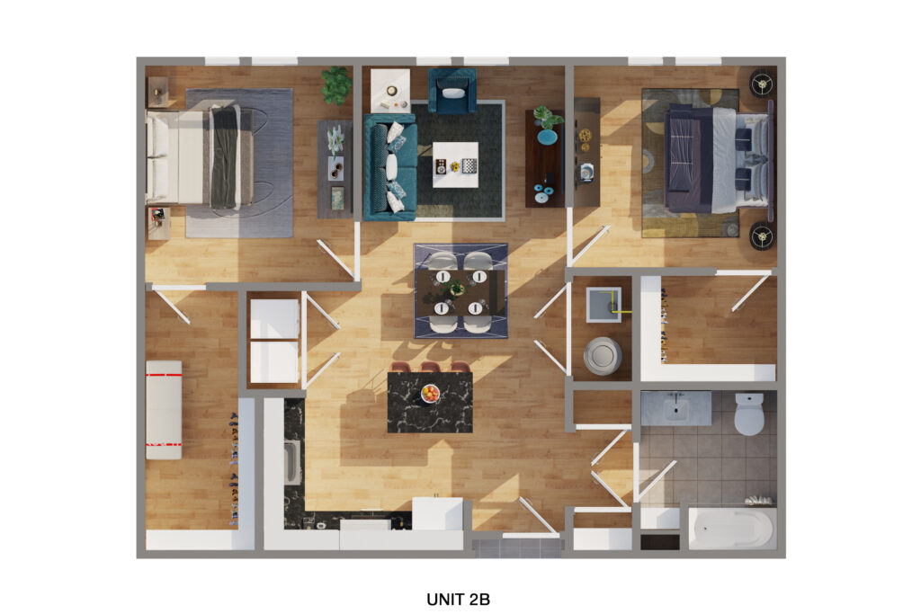 2B 2 Bed | 1Ba 945 Sq. Ft $1293