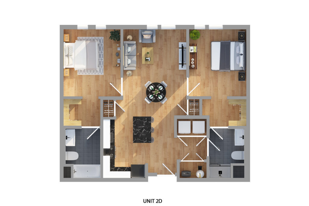 2D 2 Bed | 2 Ba 957 Sq. Ft $1393