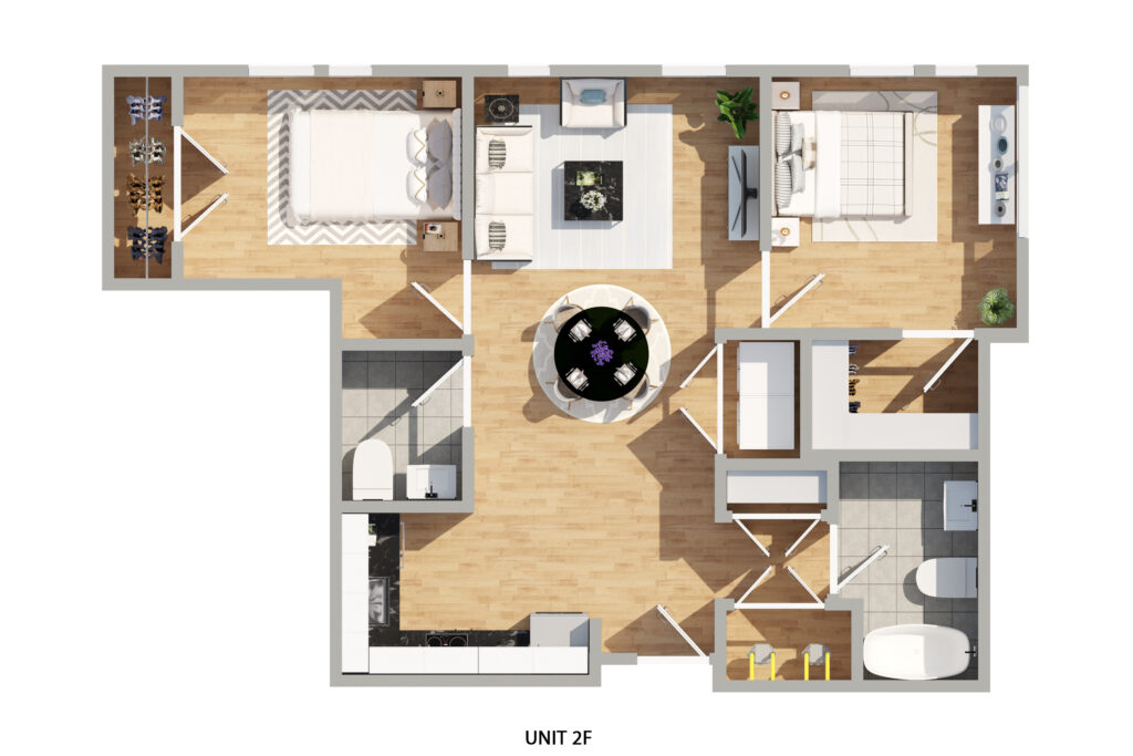 2F 2 Bed | 1.5 Ba 970 Sq. Ft $1315